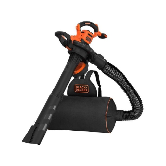 Aspirator suflanta frunze electrica cu fir, Black Decker BEBLV300-QS 3000W, Sac 72L, 404KM/h