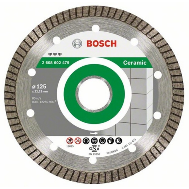 Disc diamantat Bosch Best for Ceramic Extraclean Turbo 125 x 1.4