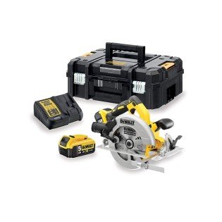 Fierastrau circular cu acumulator 18V Dewalt DCS570P2-QW, 2 acumulatori x 5 ah, incarcator, valiza Tstak