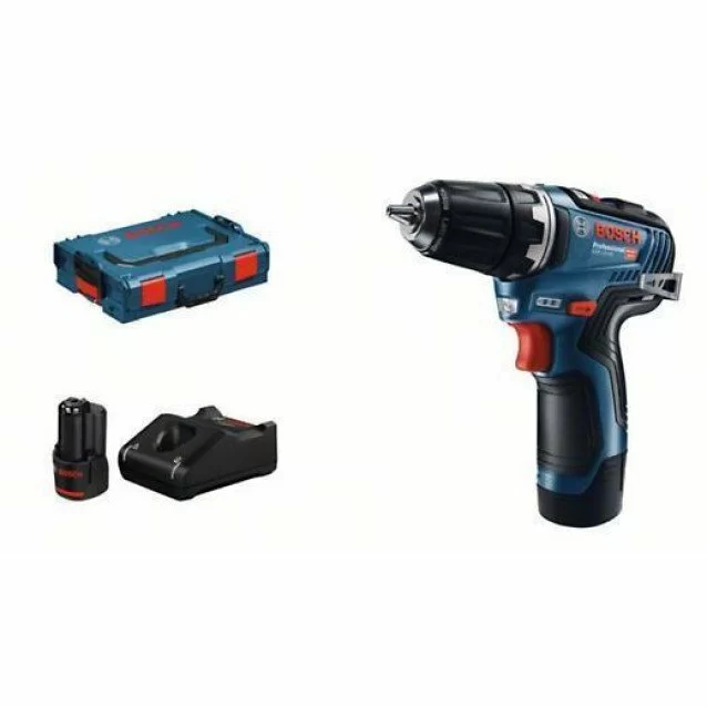 Masina de gaurit/insurubat GSR 12V-35 cu 2 acumulatori GBA 12V 3.0 Ah si valiza profesionala