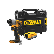 Masina de insurubat cu impact cu acumulator DeWalt DCF840E1T-XJ, 1 x 18V 1.7ah POWERSTACK, valiza Masina de insurubat cu impact cu acumulator DeWalt DCF840E1T-XJ, 1 x 18V 1.7ah POWERSTACK, valiza