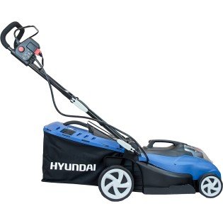 Masina de tuns gazonul cu motor electric Hyundai HY-LM3801 E, 1600w, latime de taiere 38 cm, cos colector de 40 litri