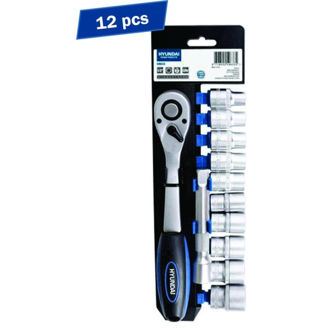 Set 12 chei tubulare 1/2 si clichet Hyundai HY-59633