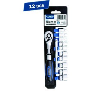 Set 12 chei tubulare 1/4 si clichet Hyundai HY-59631