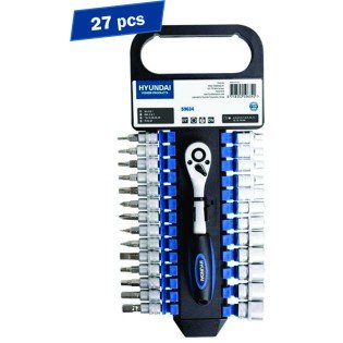 Set 27 chei tubulare 1/4 4-14mm si clichet Hyundai HY-59634