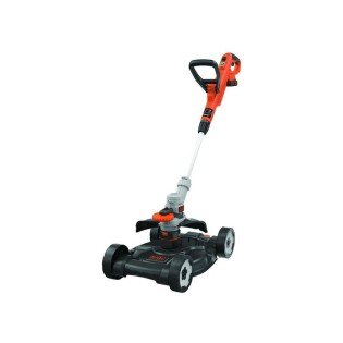 Trimmer cu acumulator 18V Black Decker STC1820CM-QW, 3 in 1 cu baza pe roti, diametru de taiere 28 cm, maner telescopic, 1 x acumulator 2 Ah si incarcator