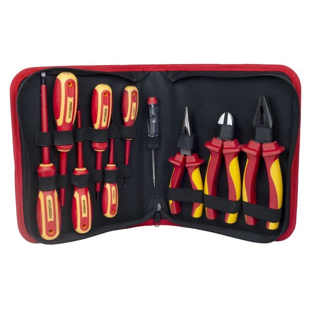 Trusa 10 scule de mana VDE 1000V Hyundai HY-59415