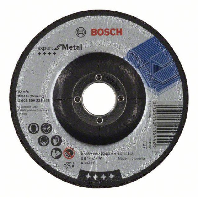 Disc de degrosare Expert for Metal cu degajare Bosch 125 x 6.0
