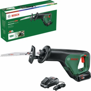 Fierastrau sabie cu acumulator 18V Bosch Advanced 06033B2403, 3100 curse/min, 1 x acumulator 2.5 Ah si incarcator