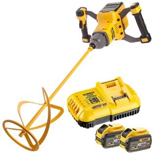 Masina de amestecat cu acumulator 54V DeWalt DCD240X2-QW, motor fara perii, livrata cu 2 acumulator x 9 ah, incarcator