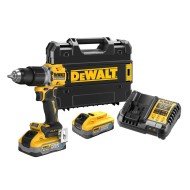 Masina de gaurit si insurubat cu acumulator 18V PowerStack Dewalt DCD805H2T-QW, motor fara perii, cuplu 90 Nm, 2 x acumulator 5.0 Ah, incarcator si valiza transport
