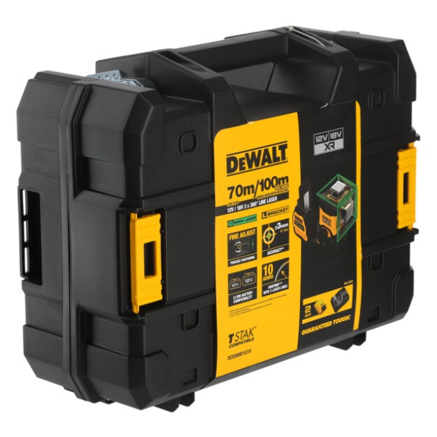 Nivela laser cu linii cu acumulator DeWalt DCE089D1G18-QW, raza de masurare 0-50 metri, 1 x 2 ah, incarcator si valiza transport Tstak Nivela laser cu linii cu acumulator DeWalt DCE089D1G18-QW, raza de masurare 0-50 metri, 1 x 2 ah, incarcator si valiza transport Tstak