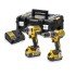 Set 2 scule profesionale pe acumulator DeWALT DCK266P2T, 18V XR, motor fara perii, masina de gaurit cu percutie DCD796, masina de insurubat cu impact DCF887, 2 x acumulator 5.0 Ah, incarcator rapid, cutie transport TSTAK
