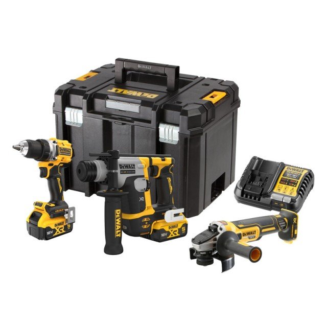 Set de 3 scule profesionale cu acumulator 18V Dewalt DCK355P2T-QW