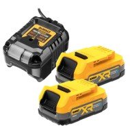 Set incarcator si 2 acumulatori Dewalt PowerStack DCB1102E2-QW 18V 1.7 Ah 
