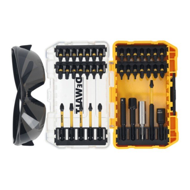 Set insurubare Flextorq Dewalt DT70733T-QZ, 38 piese, ochelari protectie
