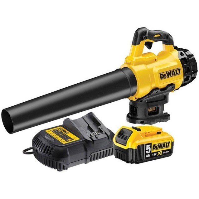 Suflanta frunze cu acumulator 18V Dewalt DCM562P1-QW, motor fara perii, livrat cu 1 x acumulator 5.0Ah si incarcator