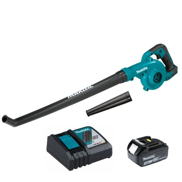 Suflanta cu acumulator 18V Makita DUB186RFX1, turatie reglabila in 3 trepte, 1 x acumulator 3.0 Ah si incarcator