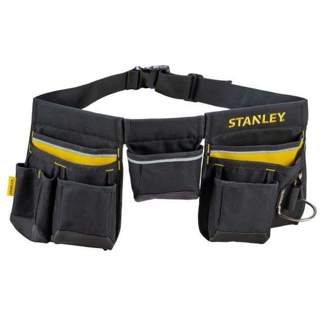 Centura pentru scule din material textil Stanley 1-96-178, buzunare multiple, suport pentru ciocan Centura pentru scule din material textil Stanley 1-96-178, buzunare multiple, suport pentru ciocan