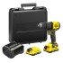 Masina de gaurit si insurubat cu acumulator 18V Stanley SFMCD710D2K-QW, motor fara perii, iluminare LED, 60nM, 2 x acumulator 2.0 Ah, incarcator si valiza transport