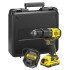 Masina de gaurit si insurubat cu percutie cu acumulator 18V Stanley SFMCD715D1K-QW, motor fara perii, iluminare LED, 60nM, 1 x acumulator 2.0 Ah, incarcator si valiza transport