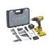 Masina de gaurit si insurubat cu percutie cu acumulator 18V Stanley SFMCD715D2A-QW, motor fara perii, 60nM, 2 x acumulator 2.0 Ah, incarcator, valiza transport si 100 de accesorii 