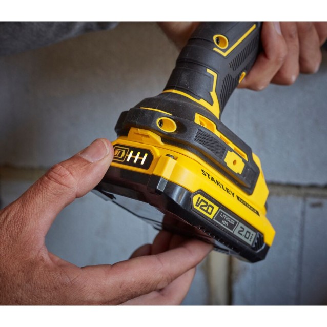 Masina de gaurit si insurubat cu percutie Stanley Fatmax V20 SFMCD721D2K-QW, 80 Nm, 2 x acumulatori 2.0 Ah, incarcator, valiza transport Masina de gaurit si insurubat cu percutie Stanley Fatmax V20 SFMCD721D2K-QW, 80 Nm, 2 x acumulatori 2.0 Ah, incarcator, valiza transport