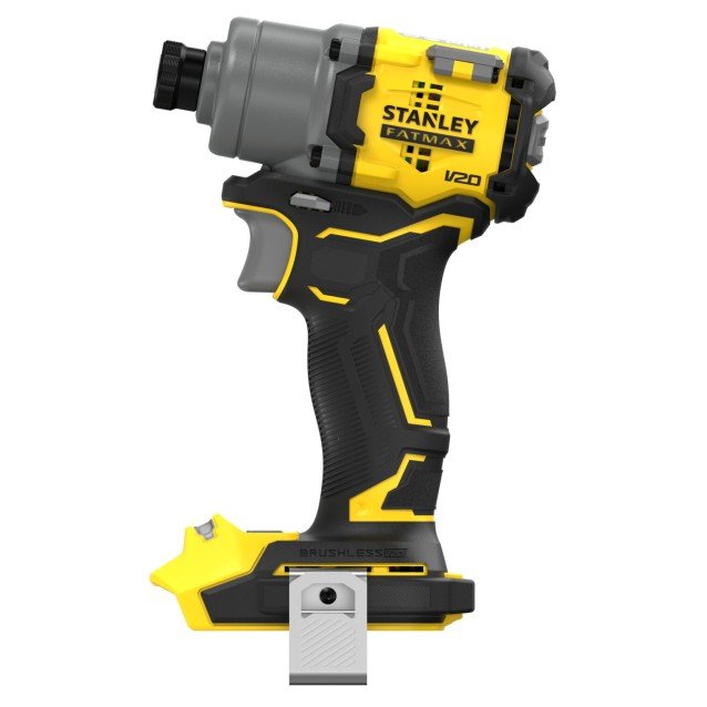 Masina de insurubat cu impact cu acumulator 18V Stanley Fatmax SFMCF830B-XJ V20, motor fara perii, prindere hexagon 1/4, 203 Nm, livrata fara acumulator si incarcator