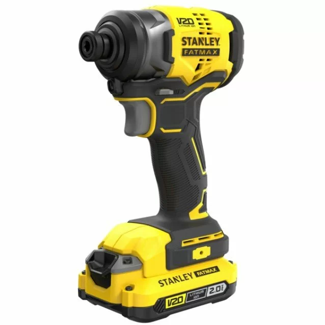 Set 2 scule Stanley FatMax SFMCK461D2T-QW masina de gaurit cu percutie, masina de insurubat cu impact, motor fara perii, 2 x 2 ah + valiza transport