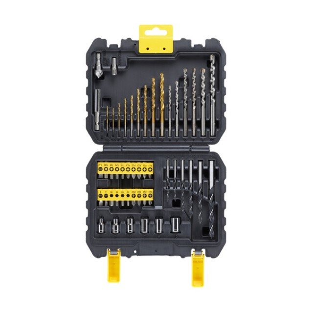 Set 50 accesorii gaurit si insurubat Stanley STA88546-XJ, valiza de plastic