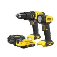 Set 2 scule Stanley FatMax SFMCK210D1-QW masina de gaurit cu percutie, lanterna Led cu acumulator, 1 x 2 ah Set 2 scule Stanley FatMax SFMCK210D1-QW masina de gaurit cu percutie, lanterna Led cu acumulator, 1 x 2 ah