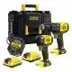 Set 2 scule Stanley FatMax SFMCK461D2T-QW masina de gaurit cu percutie, masina de insurubat cu impact, motor fara perii, 2 x 2 ah + valiza transport