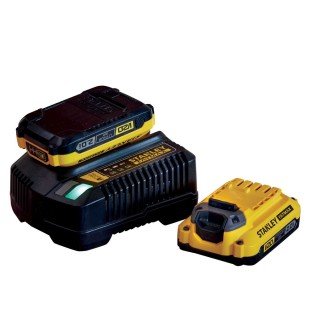 Set Stanley Fatmax SFMCB12D2-QW incarcator 18V si 2 acumulatori 18V x 2 Ah