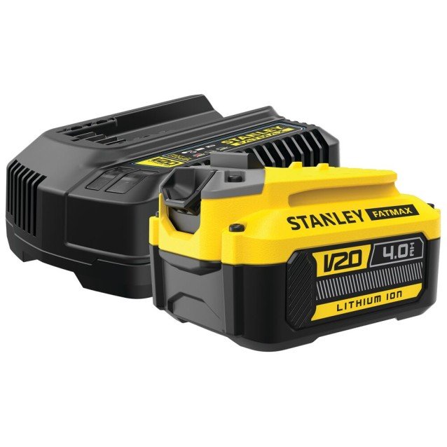Set Stanley Fatmax SFMCB14M1-QW incarcator 18V si 1 acumulator 18V x 4 Ah