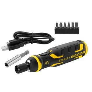 Surubelnita electrica Stanley FatMax 4V FMHT66719-0, baterie reincarcabila de 1.5Ah si cablu USB pentru incarcare usoara, 0.9nm, accesorii Surubelnita electrica Stanley FatMax 4V FMHT66719-0, baterie reincarcabila de 1.5Ah si cablu USB pentru incarcare usoara, 0.9nm, accesorii