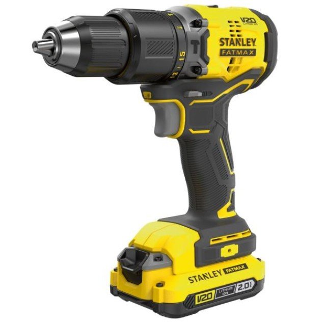Masina de gaurit si insurubat cu percutie cu acumulator 18V Stanley SFMCD715D1K-QW, motor fara perii, iluminare LED, 60nM, 1 x acumulator 2.0 Ah, incarcator si valiza transport Masina de gaurit si insurubat cu percutie cu acumulator 18V Stanley SFMCD715D1K-QW, motor fara perii, iluminare LED, 60nM, 1 x acumulator 2.0 Ah, incarcator si valiza transport