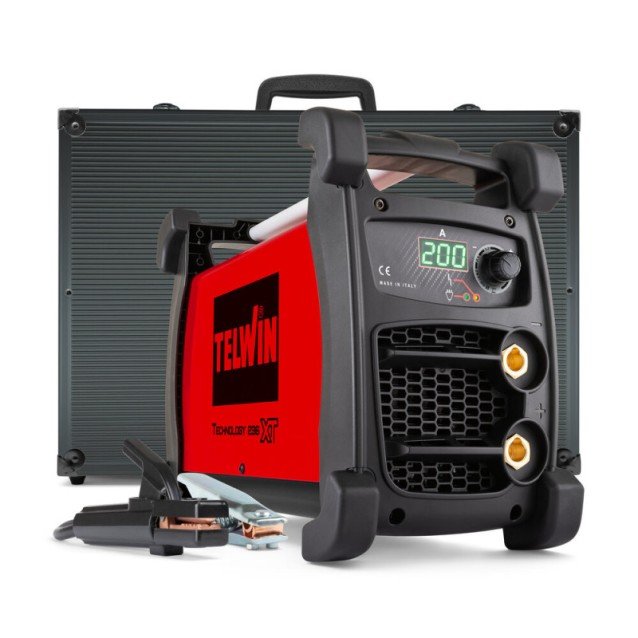 Invertor de sudura Telwin TECHNOLOGY 236 XT ACX cu valiza, 200 A