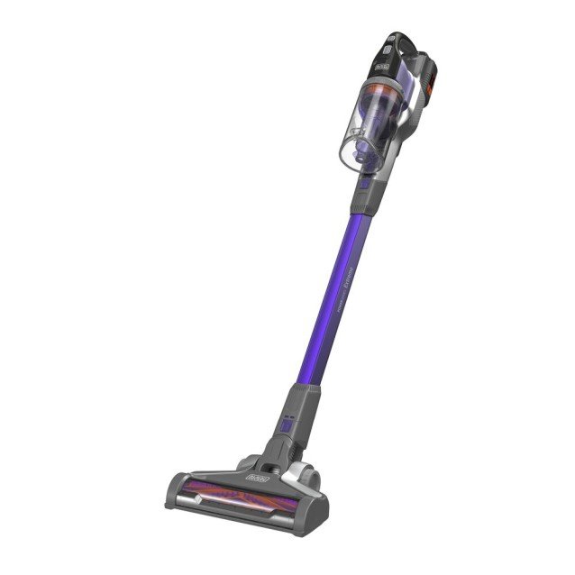 Aspirator vertical pe acumulator 4 in 1 Black & Decker BHFEV362DP-QW, 3 viteze, autonomie pana la 95 min, indicator status LED, capacitate rezervor 0.75 L, perie pentru parul de animale, livrat cu incarcator si acumulator 36 V 2.5 Ah