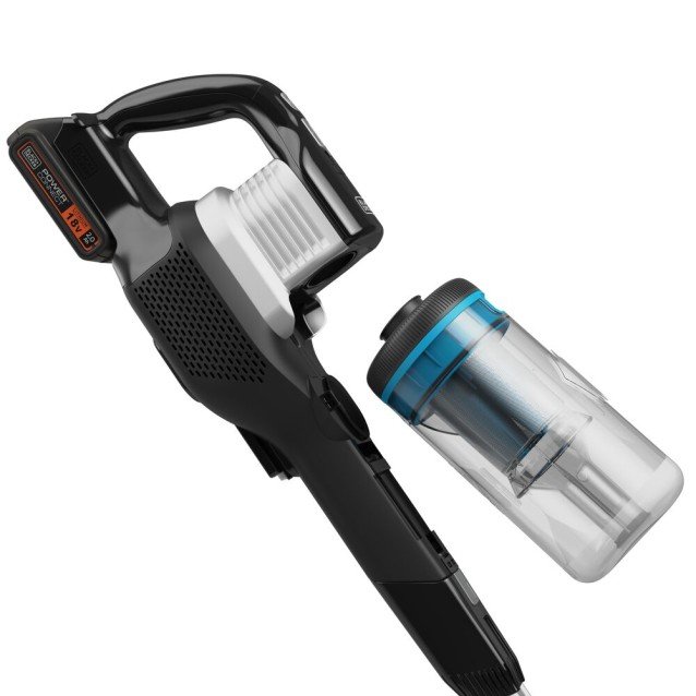 Aspirator vertical pe acumulator 4 in 1 Black Decker PowerSeries Extreme MAX BHFEB520D1, free-standing, acumulator 18V 2.0 Ah, autonomie pana la 42 min, indicator status LED, 3 trepte de aspirare, iluminare LED