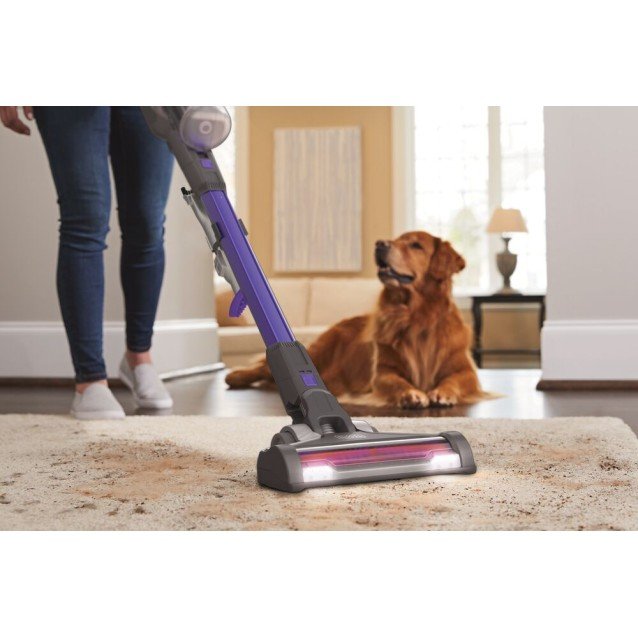 Aspirator vertical pe acumulator 4 in 1 Black & Decker BHFEV362DP-QW, 3 viteze, autonomie pana la 95 min, indicator status LED, capacitate rezervor 0.75 L, perie pentru parul de animale, livrat cu incarcator si acumulator 36 V 2.5 Ah