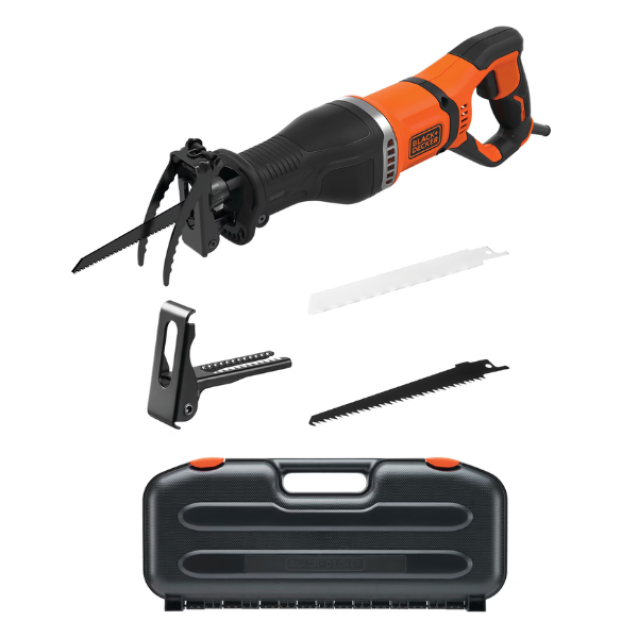 Fierastrau sabie Black Decker BES301K-QS, 750 w, 0-2800 curse pe minut, lungime cursa 20mm, 2 panze si valiza transport Fierastrau sabie Black Decker BES301K-QS, 750 w, 0-2800 curse pe minut, lungime cursa 20mm, 2 panze si valiza transport
