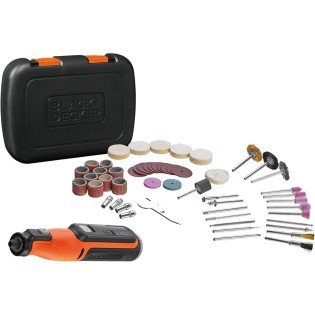 Instrument multifunctional rotativ cu acumulator Black Decker BCRT8IK-XJ cu 53 de accesorii Instrument multifunctional rotativ cu acumulator Black Decker BCRT8IK-XJ cu 53 de accesorii