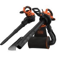 Suflanta si aspirator cu tocator pentru frunze cu grebla 3-in-1 Black & Decker BEBLV301, putere 3000 W, sac de colectare 70 L, putere aspirare max. 15 mc/min, viteza maxima suflare 404 km/h, raport maruntire 16:1 Suflanta si aspirator cu tocator pentru frunze cu grebla 3-in-1 Black & Decker BEBLV301, putere 3000 W, sac de colectare 70 L, putere aspirare max. 15 mc/min, viteza maxima suflare 404 km/h, raport maruntire 16:1