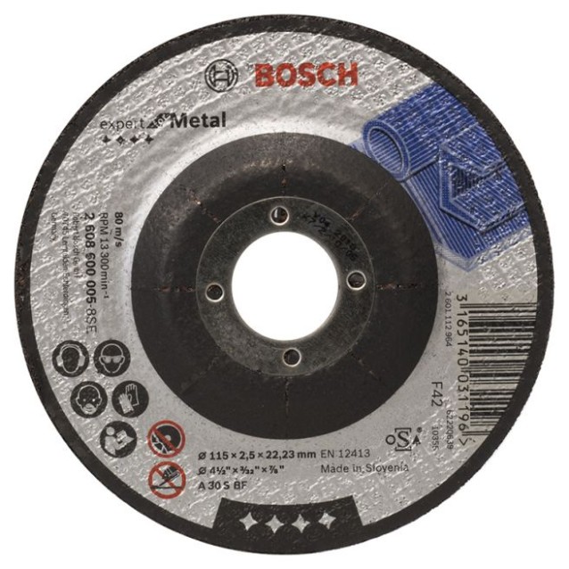 Disc de taiere Expert for Metal cu degajare Bosch 115 x 2.5
