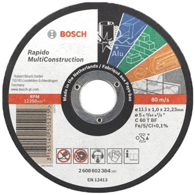 Disc de taiere Rapido Multiconstruct Bosch 115 x 1.0