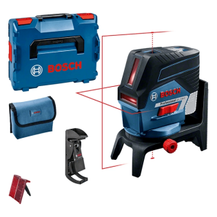 Nivela laser cu linii si puncte Bosch GCL 2-50 C plus RM2, BM3, insertii, placuta de vizare laser, geanta