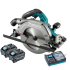 Fierastrau circular cu acumulator 40V Makita HS009GT201, diametru panza 235 mm, 2 x acumulator 5.0 Ah, incarcator si valiza transport