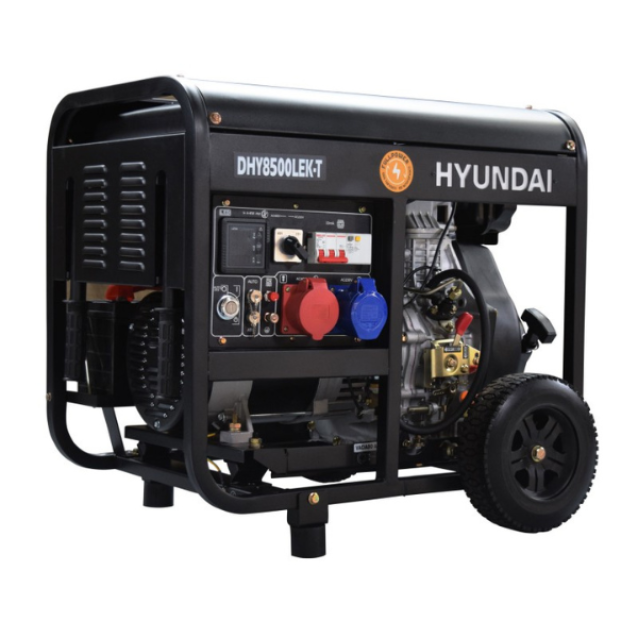 Generator de curent trifazat cu motor diesel HYUNDAI DHY8500LEK-T, 6KW