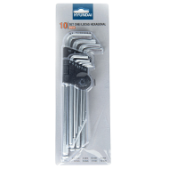 Trusa de chei imbus crv 10 piese 1.5-10mm HY-75001010 Trusa de chei imbus crv 10 piese 1.5-10mm HY-75001010
