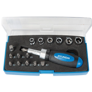 Trusa surubelnita cu clichet, biti si tubulare 17 buc HY-40215